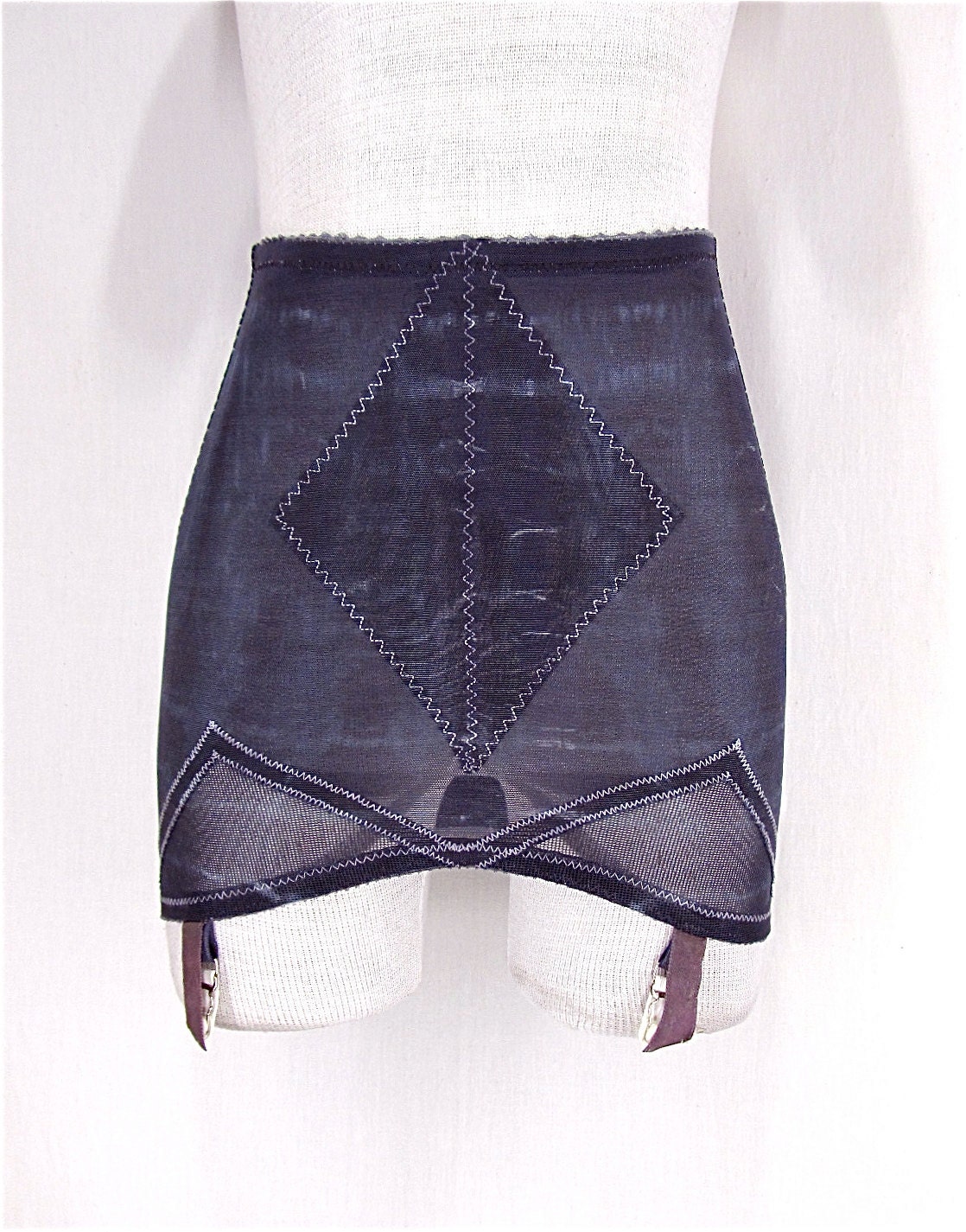 Tie Dye Girdle Skirt MED LARGE Hand Dyed Lingerie Open Bottom