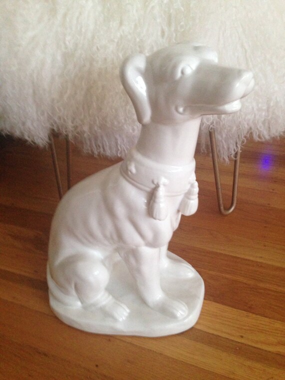 ceramic greyhound figurine