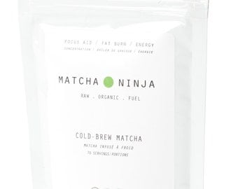 Ceremonial Grade Organic Matcha Green Tea. 70 servings. Non-bitter. Cold water soluble.