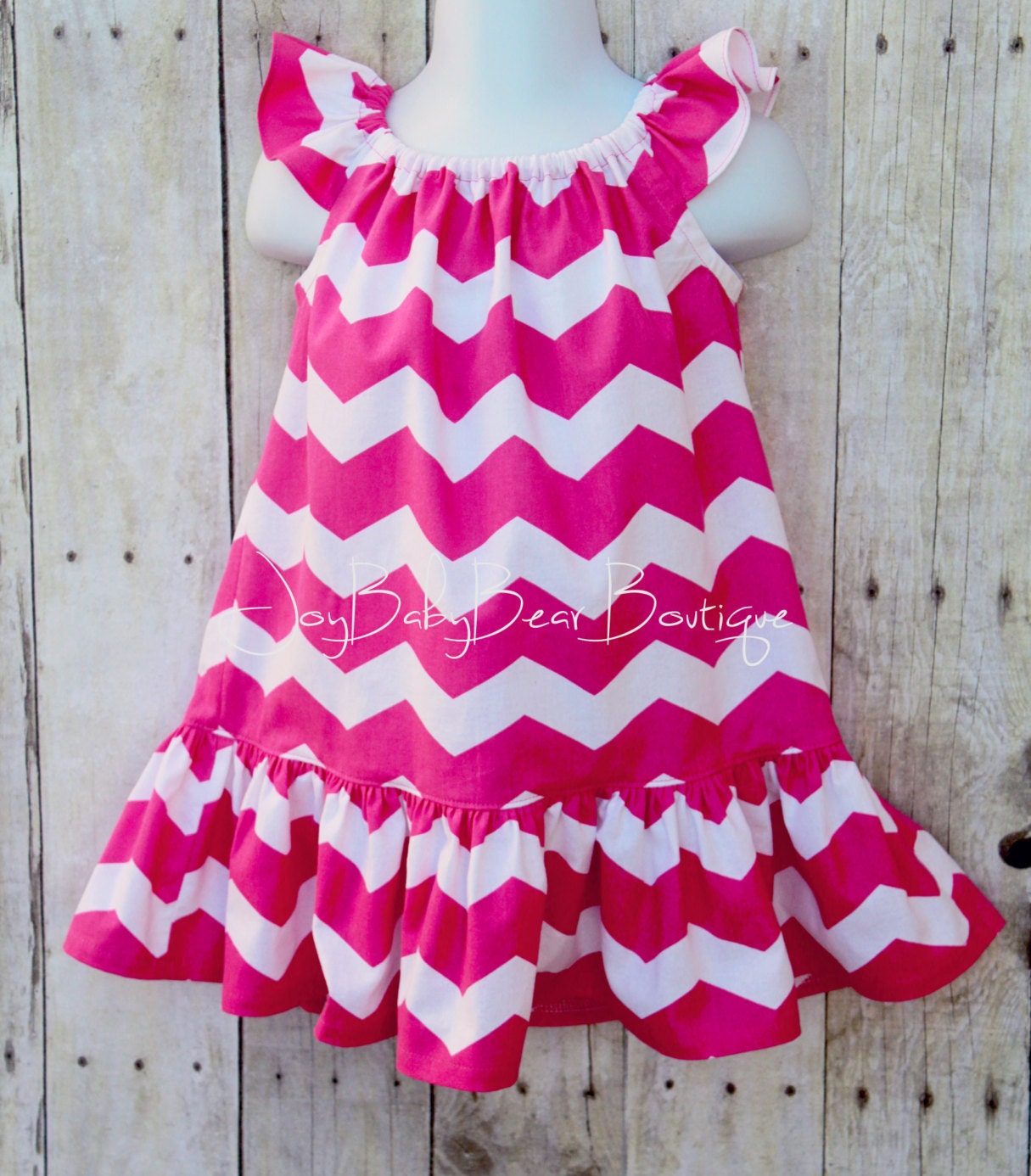 Chevron Girls Dress Toddler Summer Dress Flutter by JoyBabyBear