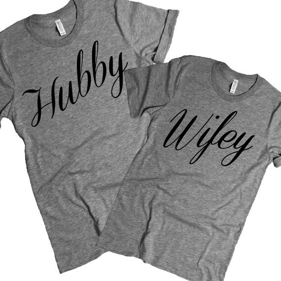 Wifey Hubby Shirts. Hubby Wifey Tee. Just by StatementTshirts