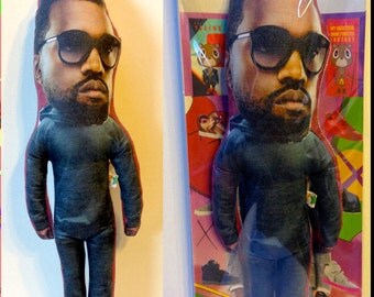 Kanye West Doll Good Music Stuffed Star toy Custom doll Handmade