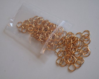 Gold Tone Jump Rings! Jewelry Supply! Findings! 9 MM x 130 Count!