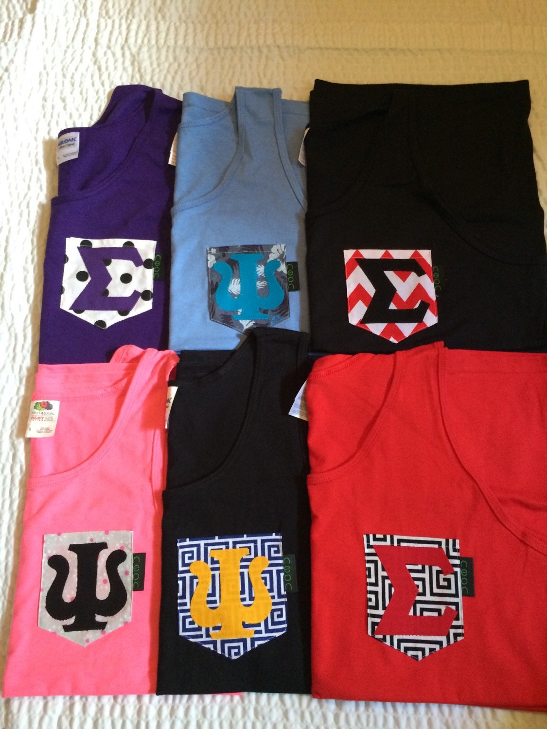 monogrammed pocket tanks