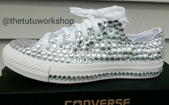 Blinged Out Converse Wedding Converse Prom by TheTutuWorkshop