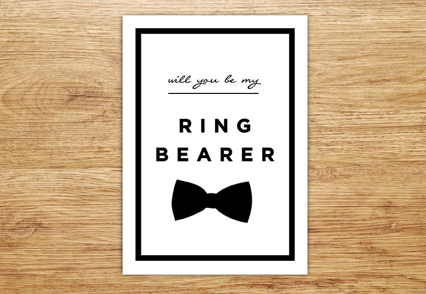 Free Printable Ring Bearer Card