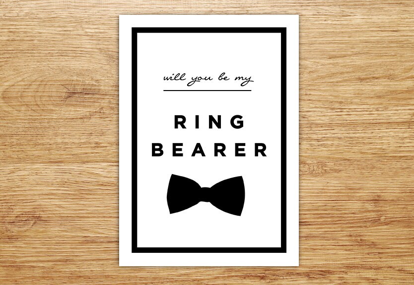 Ring Bearer Card Will You Be My Ring Bearer Wedding Party