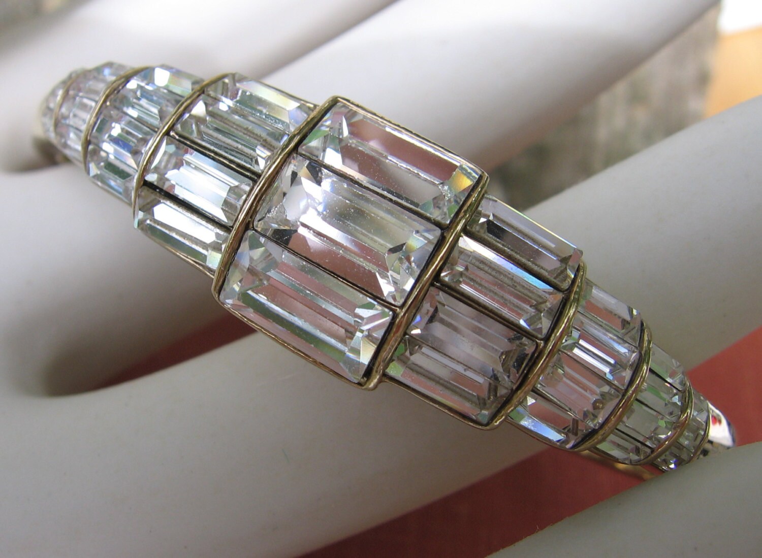 Vintage Givenchy Rhinestone Bangle Bracelet by VintageSparkleyBits