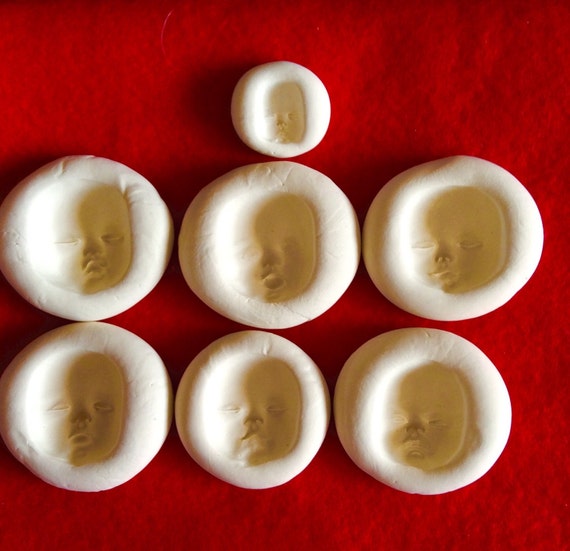 Molds clay moldsBaby Faces sculpey molds