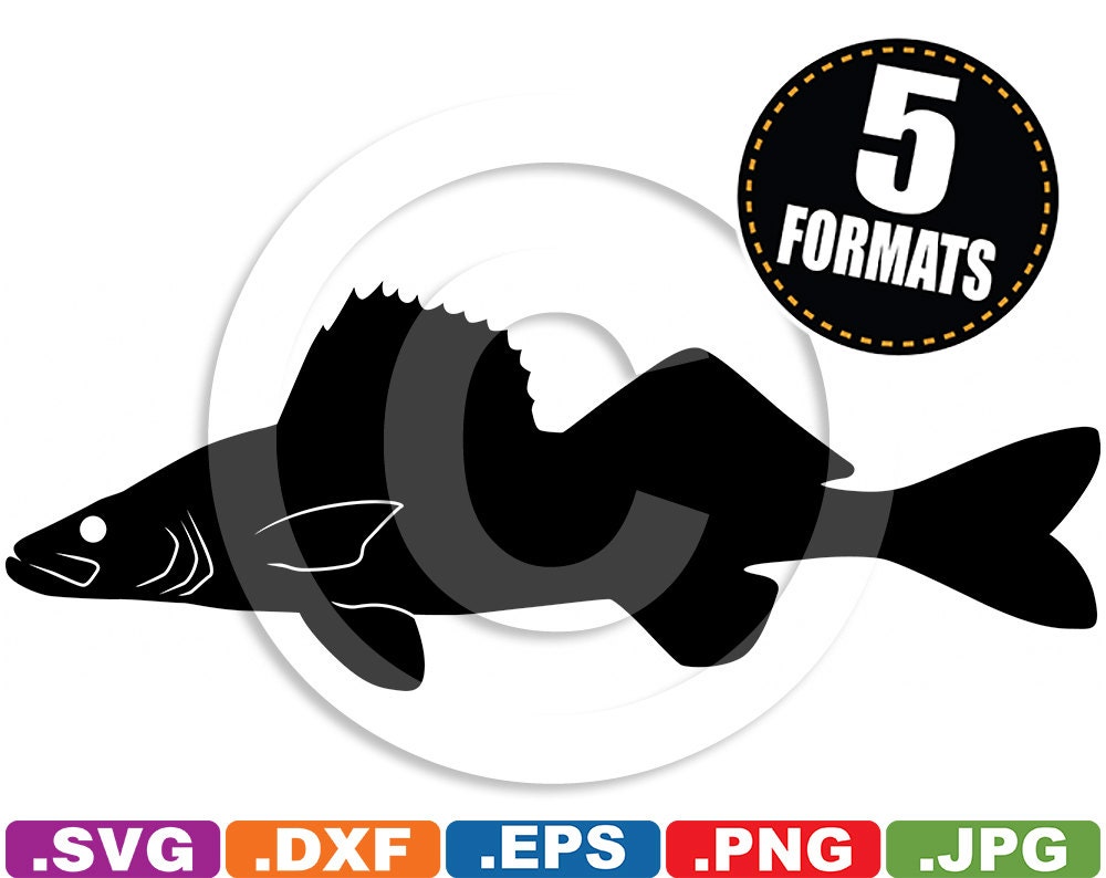 Download Walleye Pike Fish Clip Art Image svg & dxf cutting files for