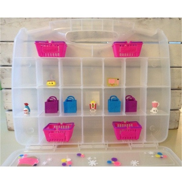 Cute Shopkins Storage Organizer Toy Case Hand Painted And