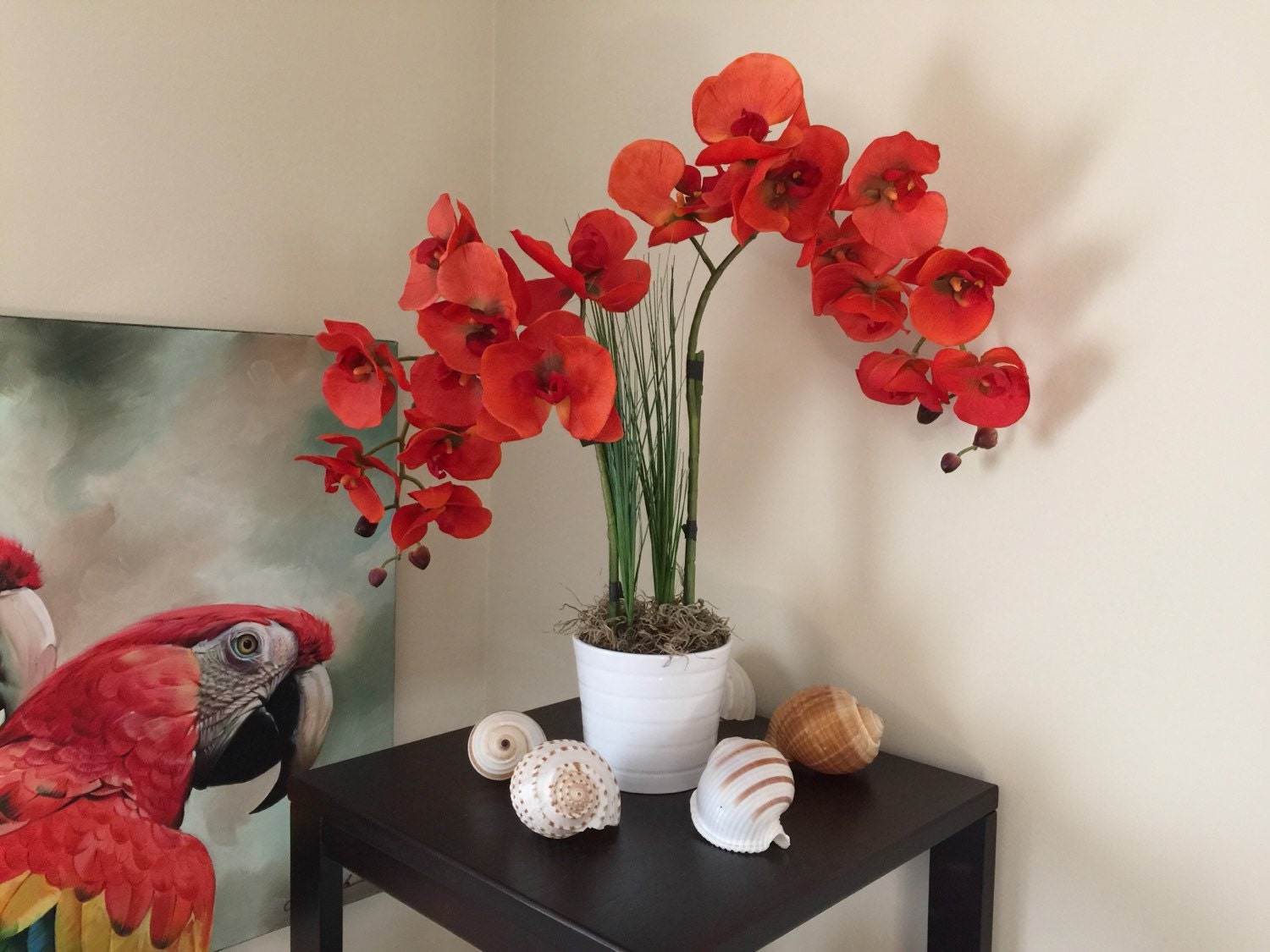 Artificial Silk Flower Arrangement Realistic Orchids by Flaural