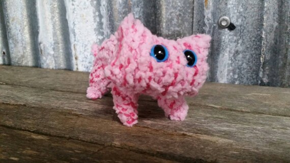 pink stuffed cat