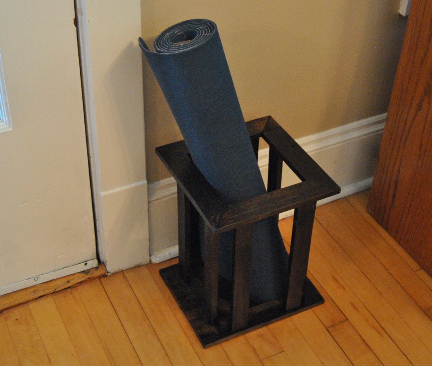 Yoga Mat Stand Umbrella Stand Reclaimed Oak by YogaDwelling