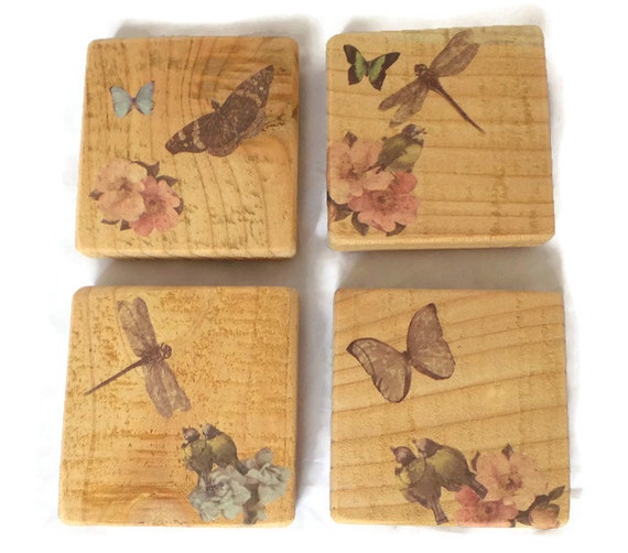 decorated wooden coasters shabby chic coasters reclaimed decorated wooden coasters shabby chic coasters reclaimed