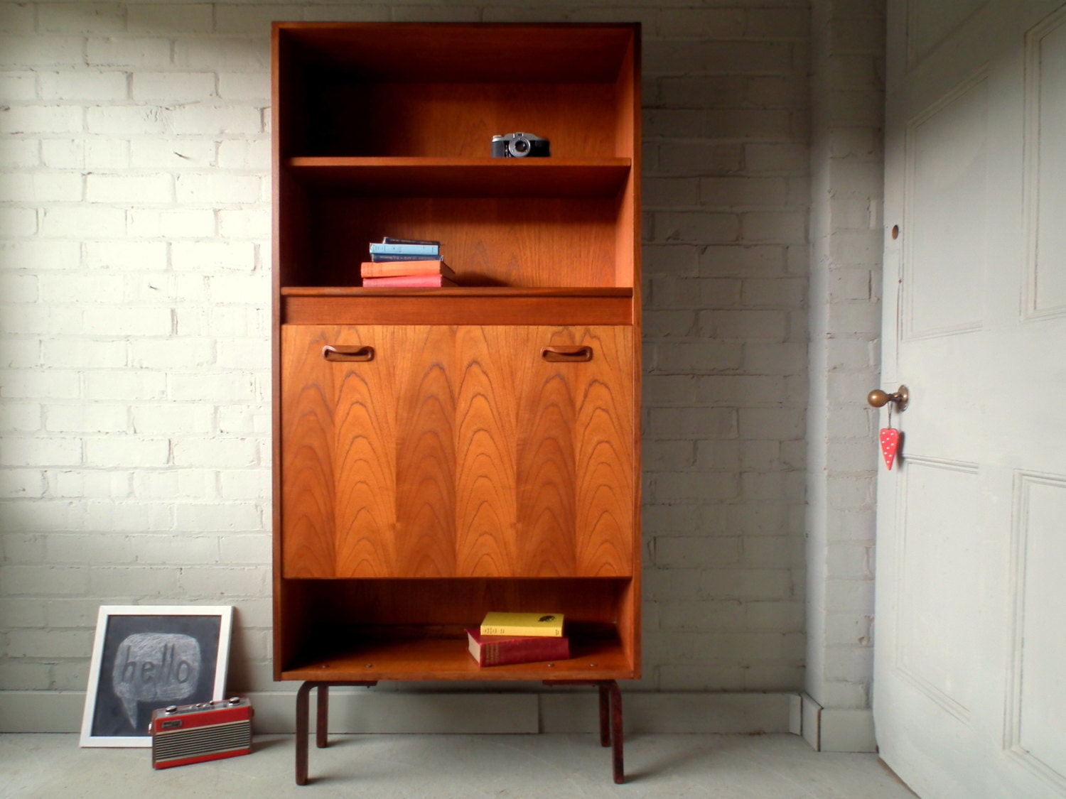 Vintage Retro Teak G PLAN Fresco 60s Bookcase Shelves Cocktail