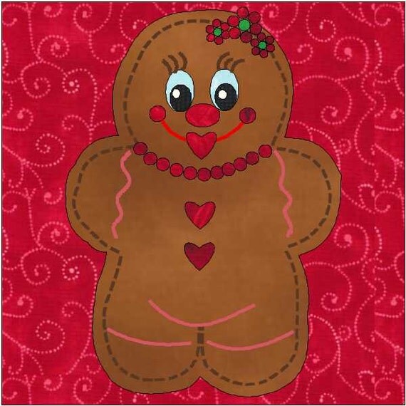 Gingerbread Girl Pattern Gingerbread Pattern Girl Quilt