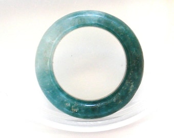 S A L E 50% Off!!! JADEITE JADE GREEN Donut Ring (14.8x4.1mm)