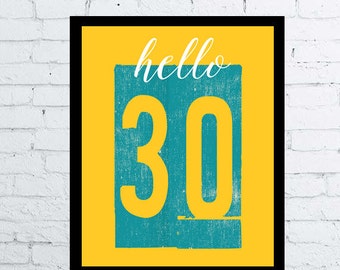 Hello 30 | Etsy