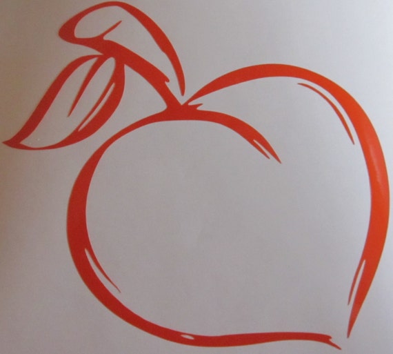 Peach Vinyl Window Decal/Sticker Available by WestGaVinyls