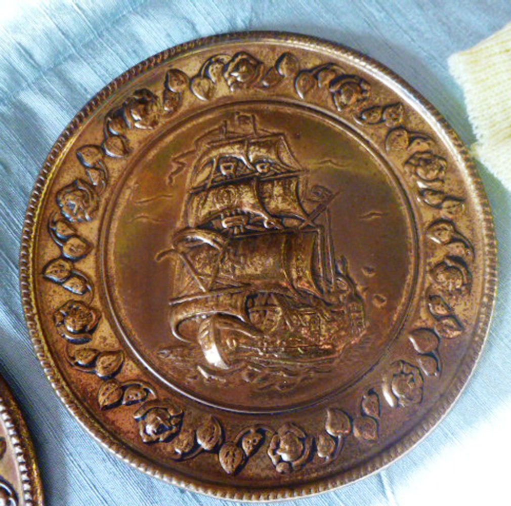 Vintage Brass Plate Wall Art Wall hanging Wall decor