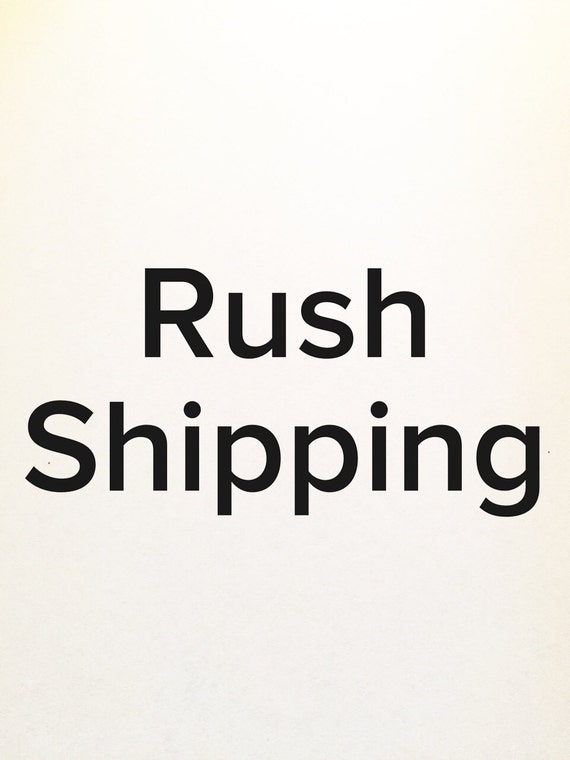 rush shipping by 3sistersprettyparty on Etsy