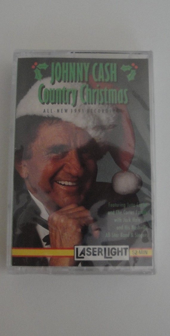 Vintage Johnny Cash Country Christmas Cassette Tape FACTORY