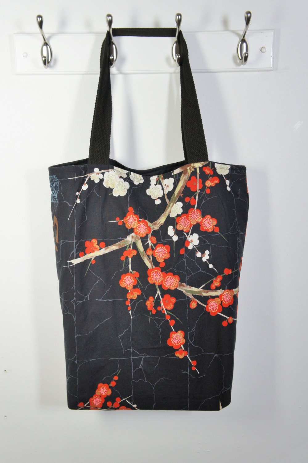 Cherry blossom handbag Tote bag with flowers beach bag