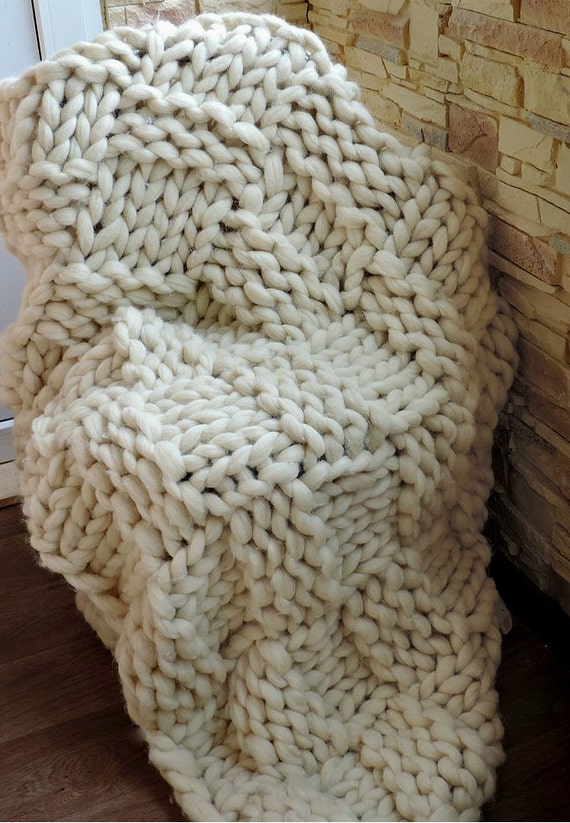 Chunky wool blanket, Knit Blanket, Chunky knitted blanket, Wool Throw, Throw Blanket, Wool, Merino Blanket, Chunky yarn, Knitting