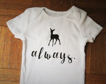 Harry Potter Onesie, Black and White Bodysuit, Snape, Always, Patronus