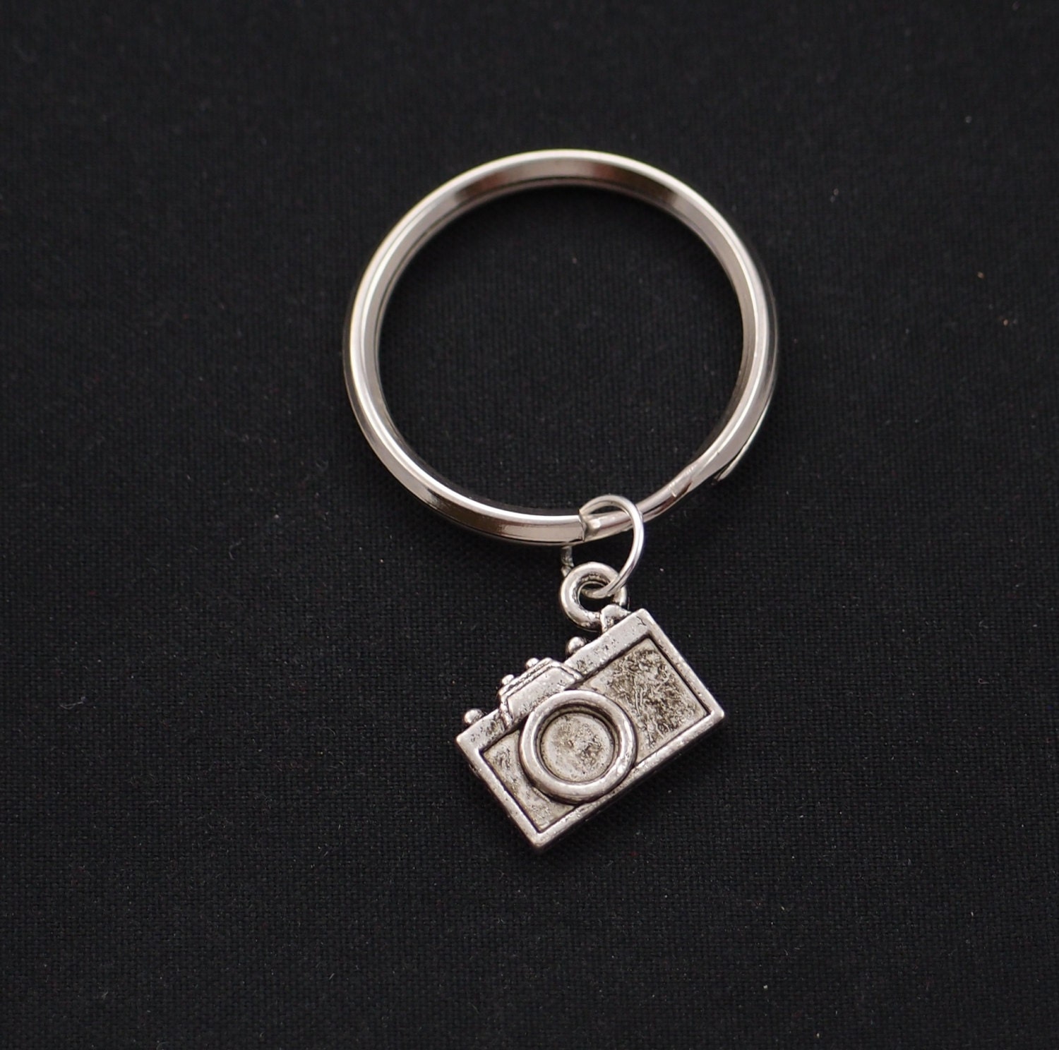 New Personalized Key Charm Camera Keychain Bag Vintage