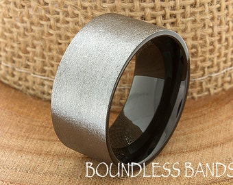 wave tungsten carbide wedding ring