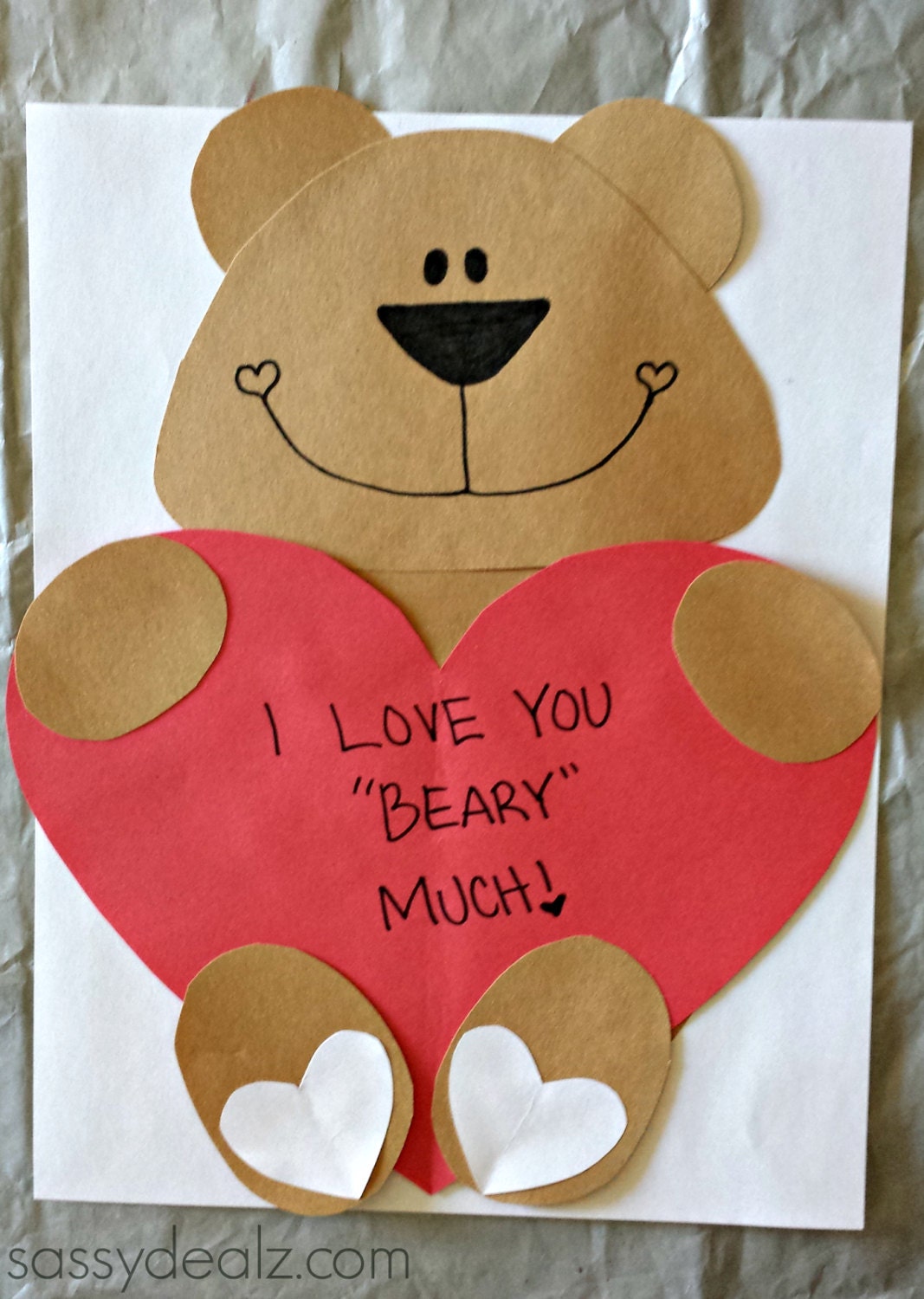 Love You Beary Much Craft Template