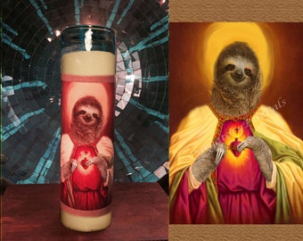 Saint Sloth Prayer Candle / Vigil Candle