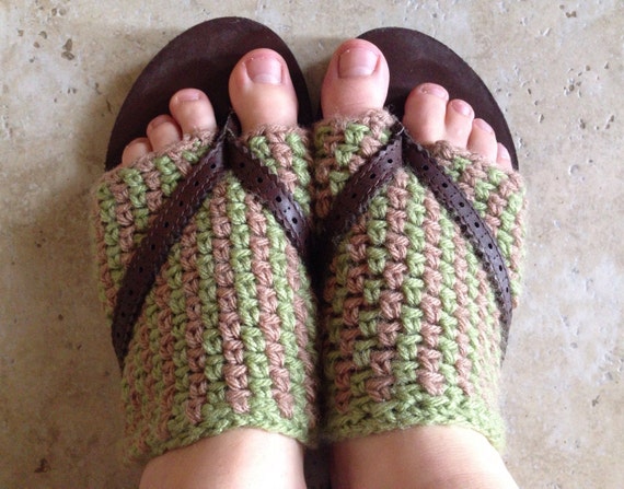 Items similar to Socklettes, sandal socks, toeless slippers, slippers ...