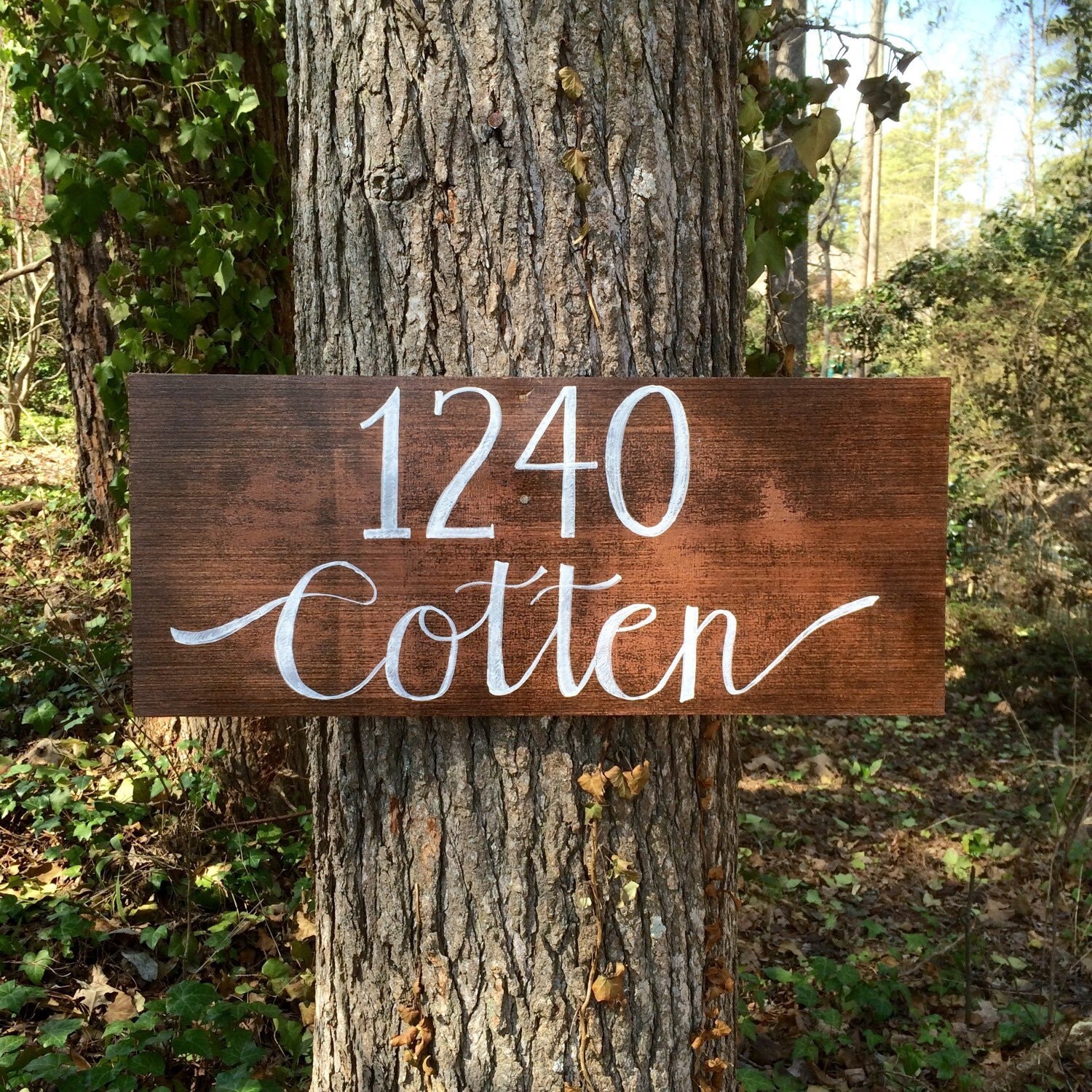 Custom Hand Painted Wood Address Number Sign by MamaCottenCrafts