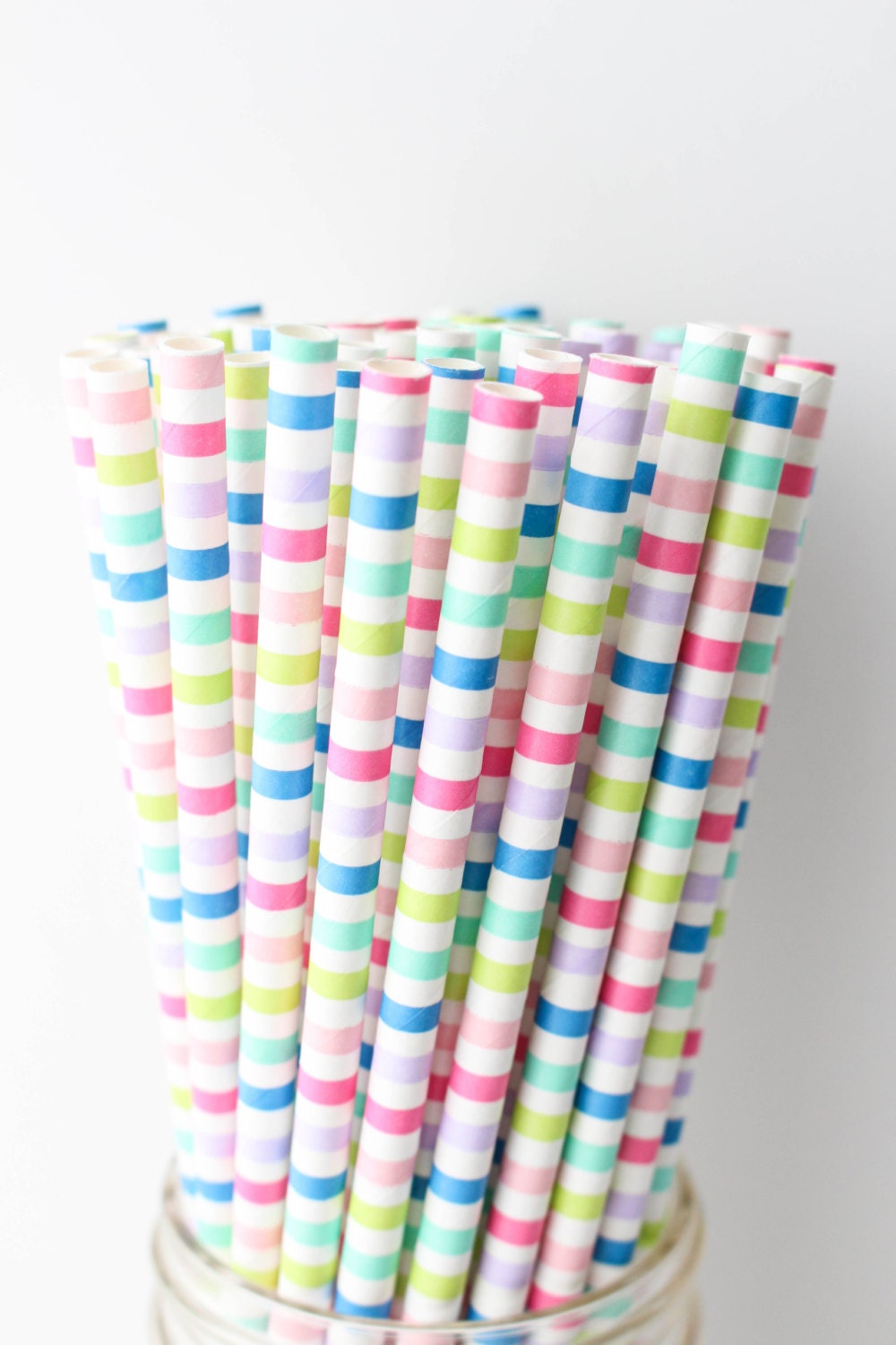 PAPER STRAWS / stripe / multicolor / cake pops by ButtercupBlossom