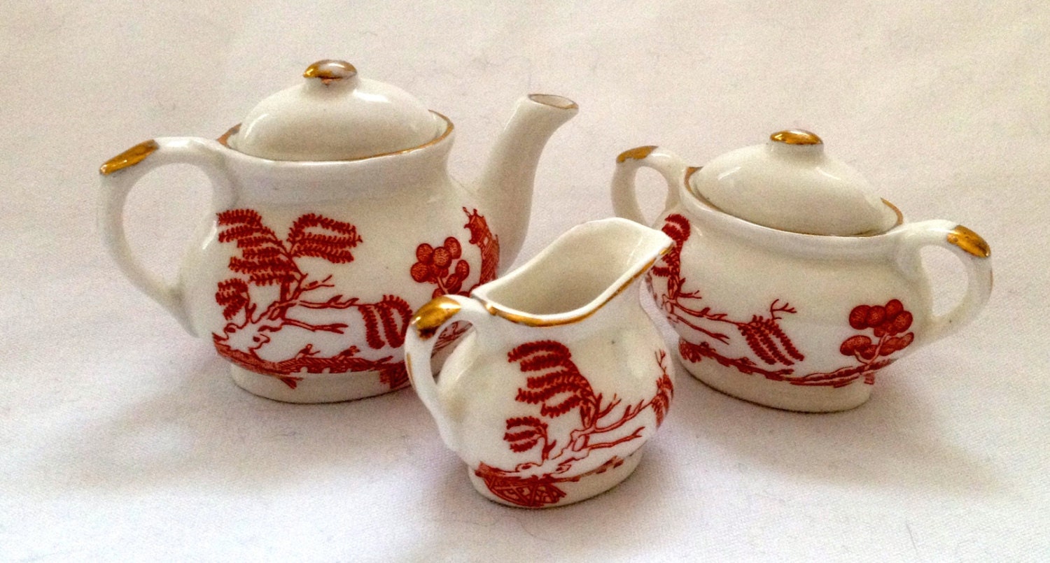 coalport miniature tea set