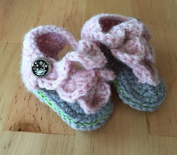 Items similar to Newborn crocodile/strawberry sandals on Etsy