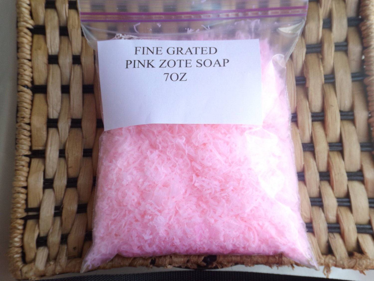 Grated Pink/White Zote Soap 7 oz For Making Homemade Laundry