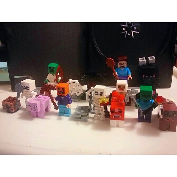 Custom Minecraft Minifigures Complete Set Of 12 By Custumminifigz