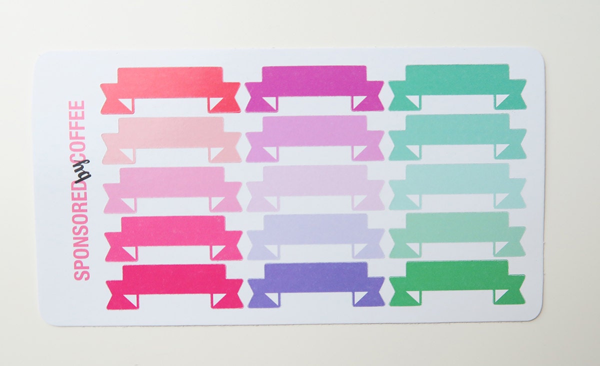 A004 // Colorful Banner Stickers