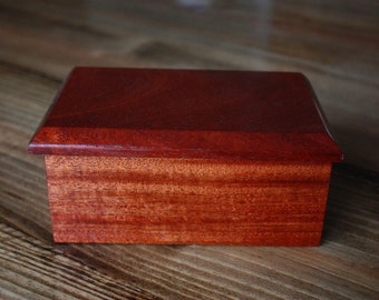 Mahogany box, Jewelry box, Keepsake box,