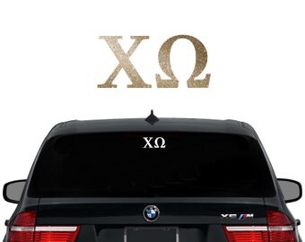 ChiO Chi Omega Greek Letters Sorority Decal Laptop Sticker Car Decal