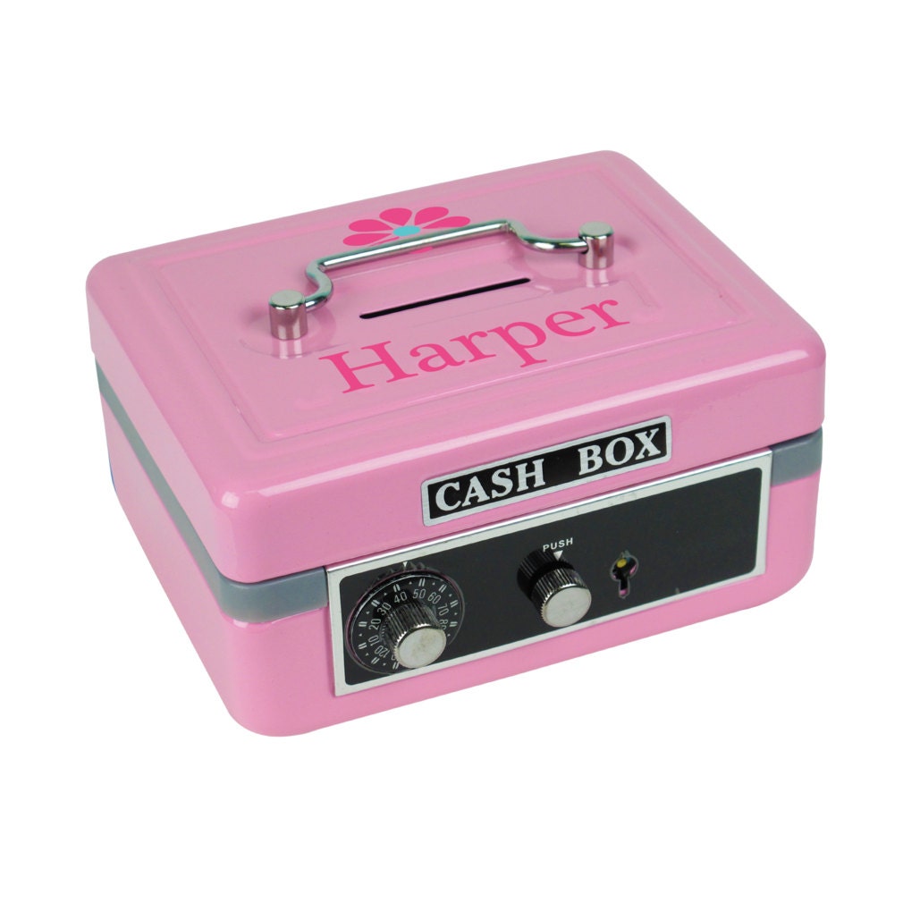 Personalized Kids Cash Box Metal Money Storage by WizkickGifts