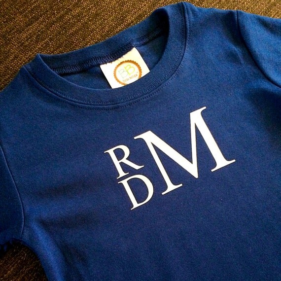 Items similar to Boys monogram shirt, boys monogram onesie on Etsy
