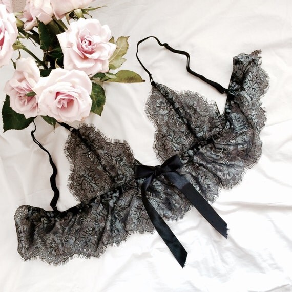 Delicate lace bralette - soft bra, handmade lingerie