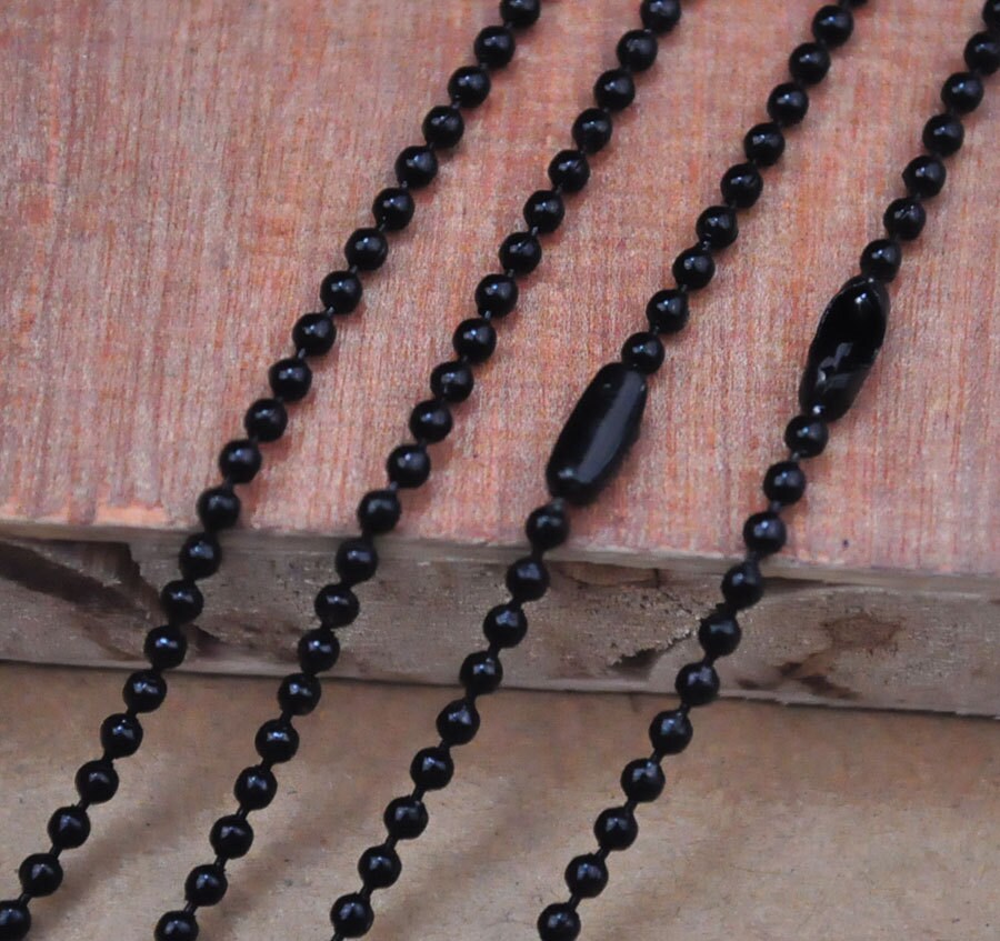 Metal Necklace25pcs Black Ball Chain Necklaces with