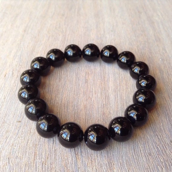 10mm Onyx bracelet men's bracelet beaded men's stone