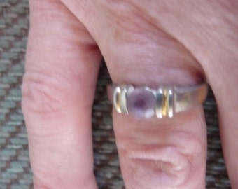tungsten amethyst engagement ring